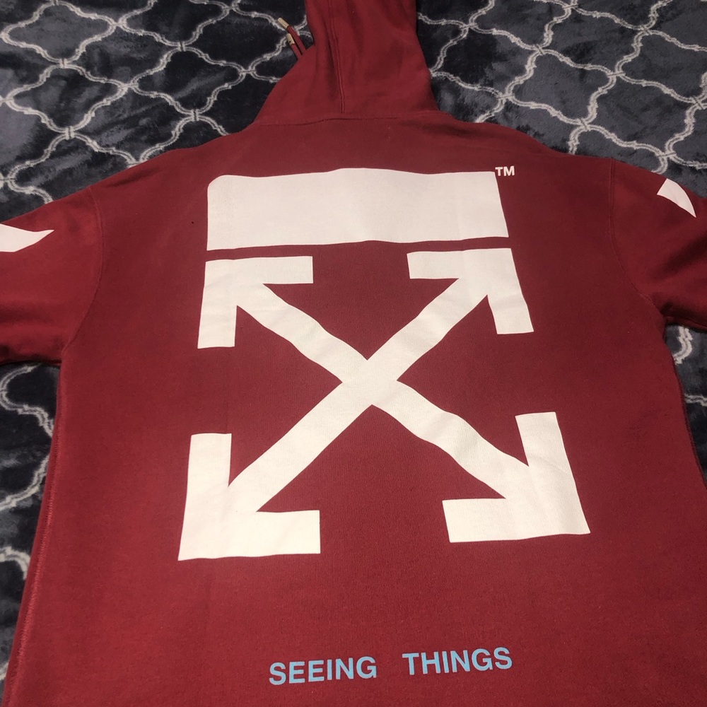Off-white pull over hoodie